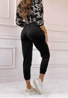 Wzorzysty komplet bomberka i spodnie Think Positive czarny