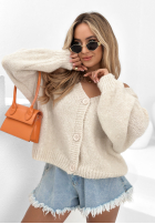 Sweter oversize Aperol Spritz jasnobeżowy