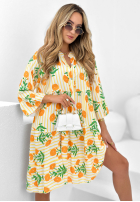 Sukienka oversize w cytrynki Lemon Taste żółta