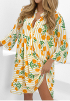 Sukienka oversize w cytrynki Lemon Taste żółta