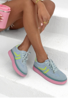 Adidasy Flexi Feet błękitno-różowe