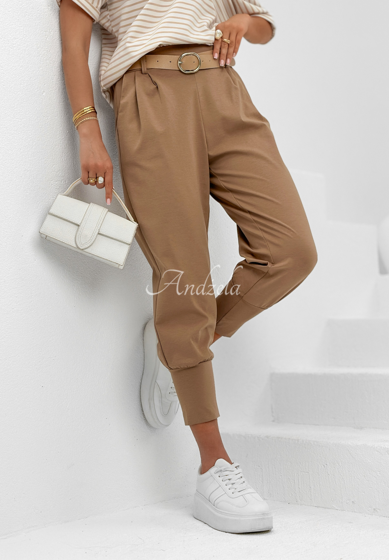 Stoffhose Celebrian Camel