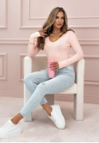 Lekki sweter Selavi jasnoróżowy