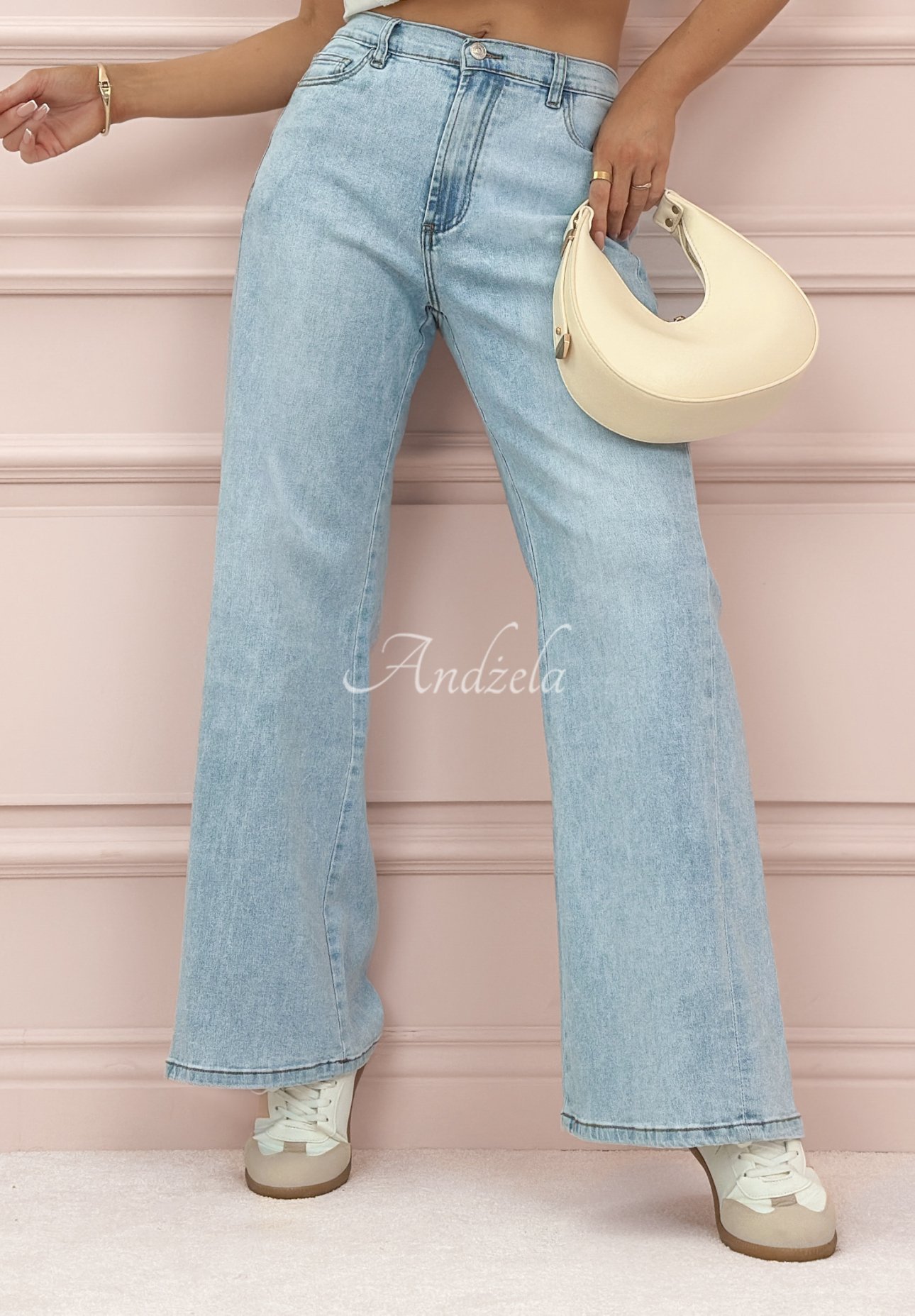 Jeanshose wide leg Distinct Cutie Hellblau