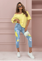 Hose Jeans z nadrukami Style In Me Hellblau