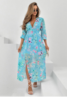 Kwiecista Kleid midi Time To Bloom Blau