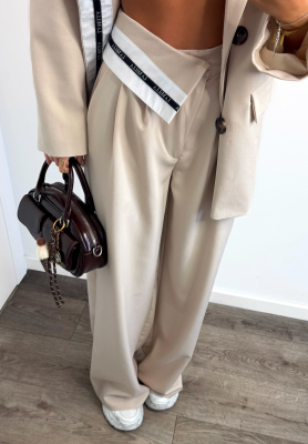 Elegante Hosen wide leg La Milla Exclusive Beige