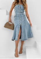 Jeansowa sukienka midi Dear Jenny niebieska