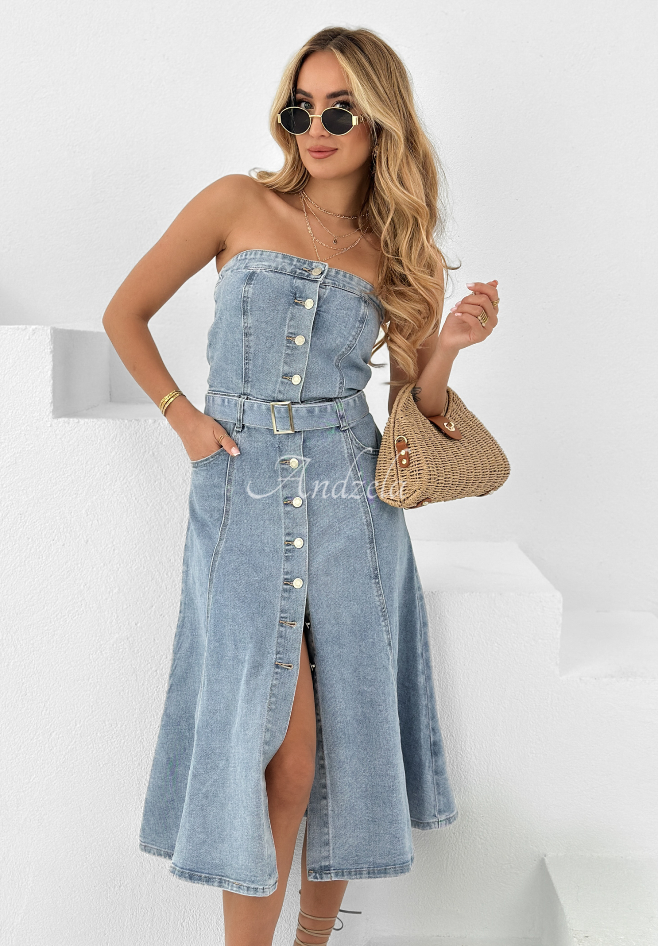 Jeans midi dress Dear Jenny blue