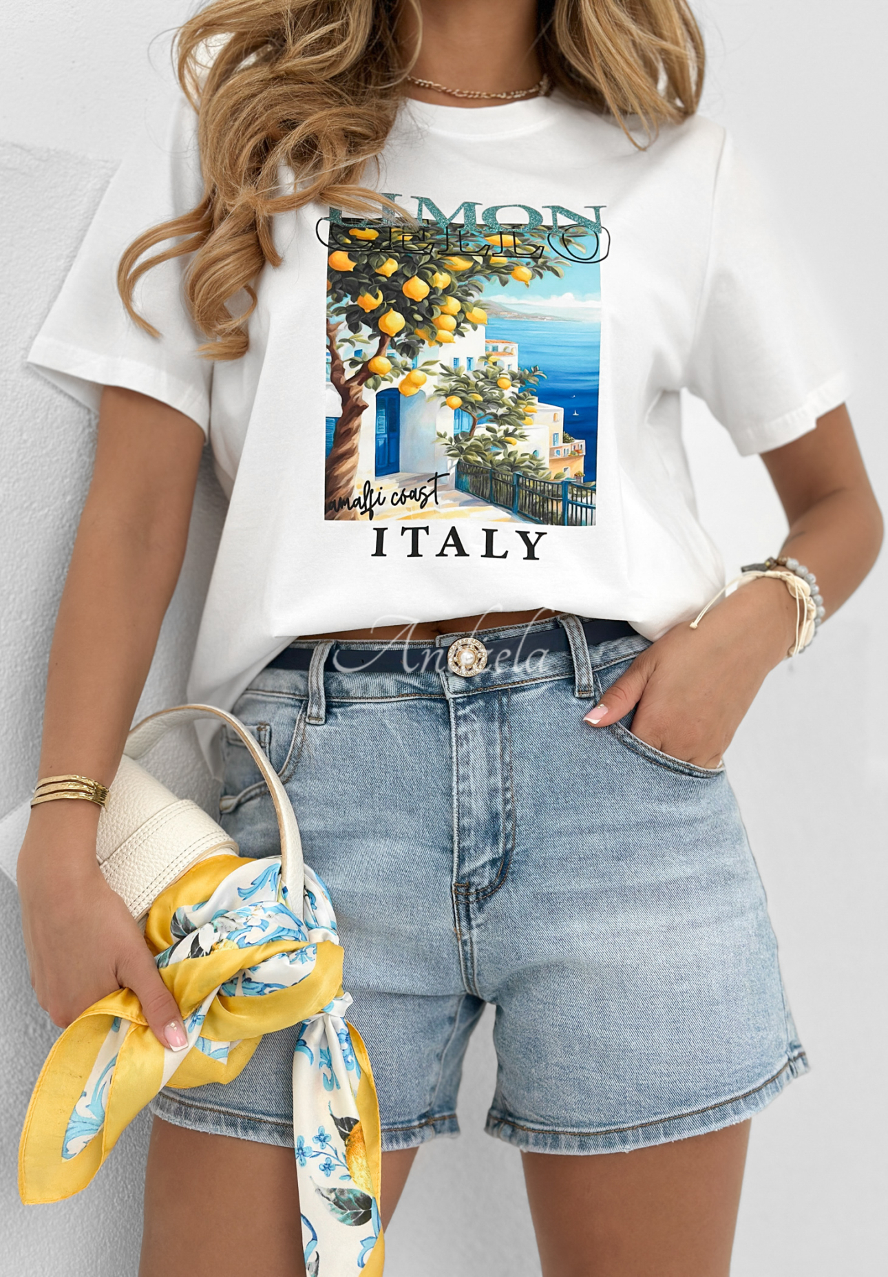 Limoncello Italy printed T-shirt white