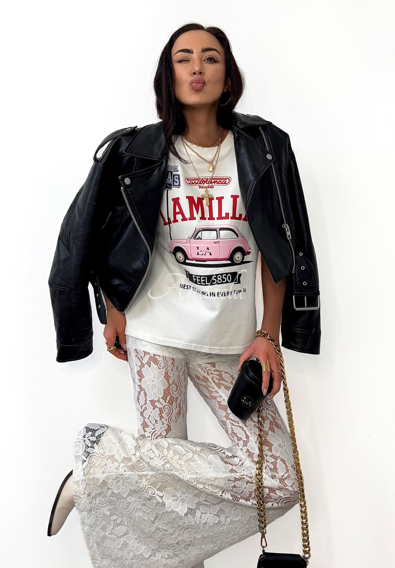 T-Shirt mit Print La Milla Reason To Stay Weiß