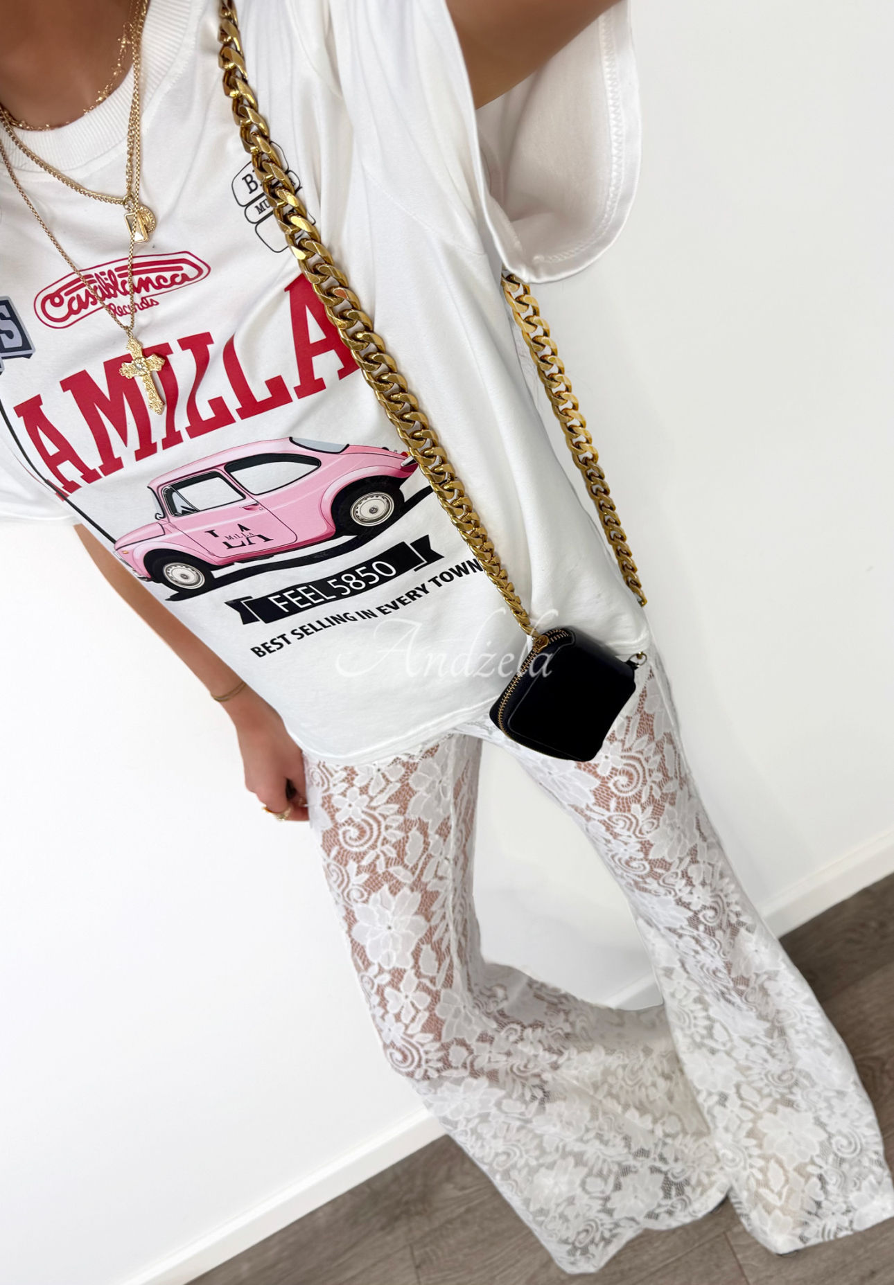 T-Shirt mit Print La Milla Reason To Stay Weiß
