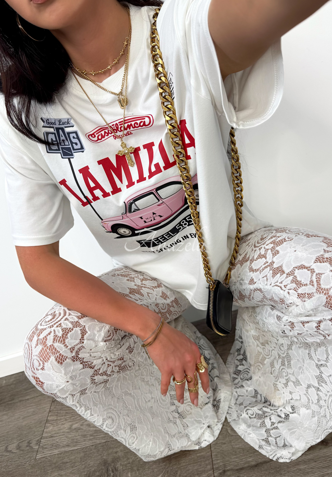 T-Shirt mit Print La Milla Reason To Stay Weiß
