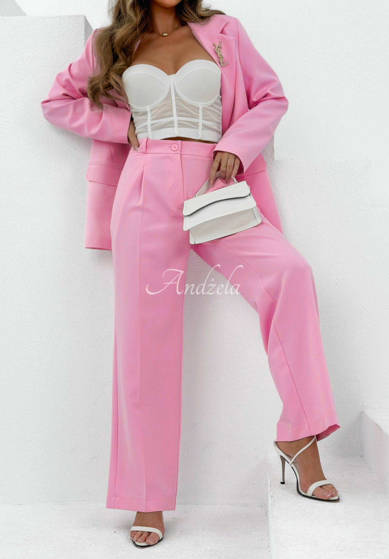 Elegant My Necessity wide leg pants pink