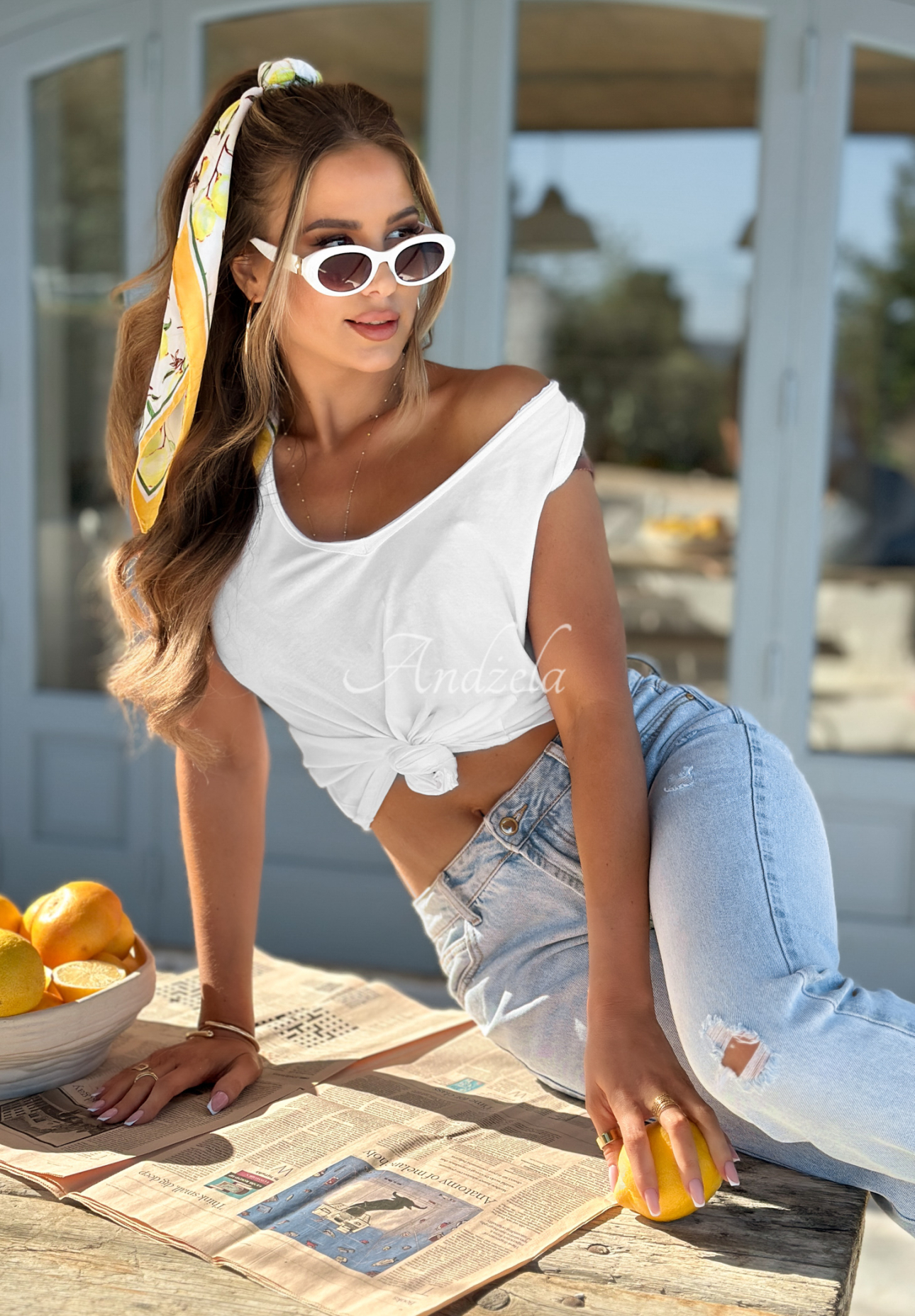 Sea And Me neckline top white