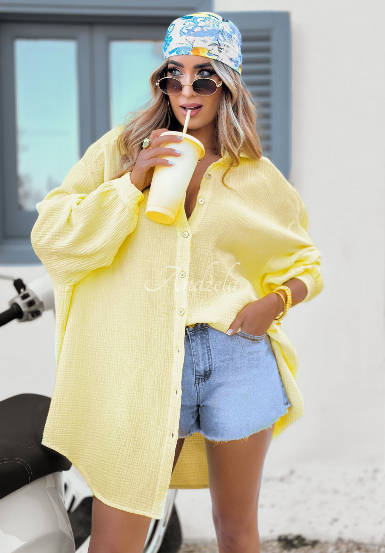 Avery muslin banana shirt