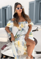 Sukienka maxi w kwiaty Aria biała