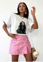 Spódnico-spodenki w kwiaty La Milla Peony Blessings pudrowy róż