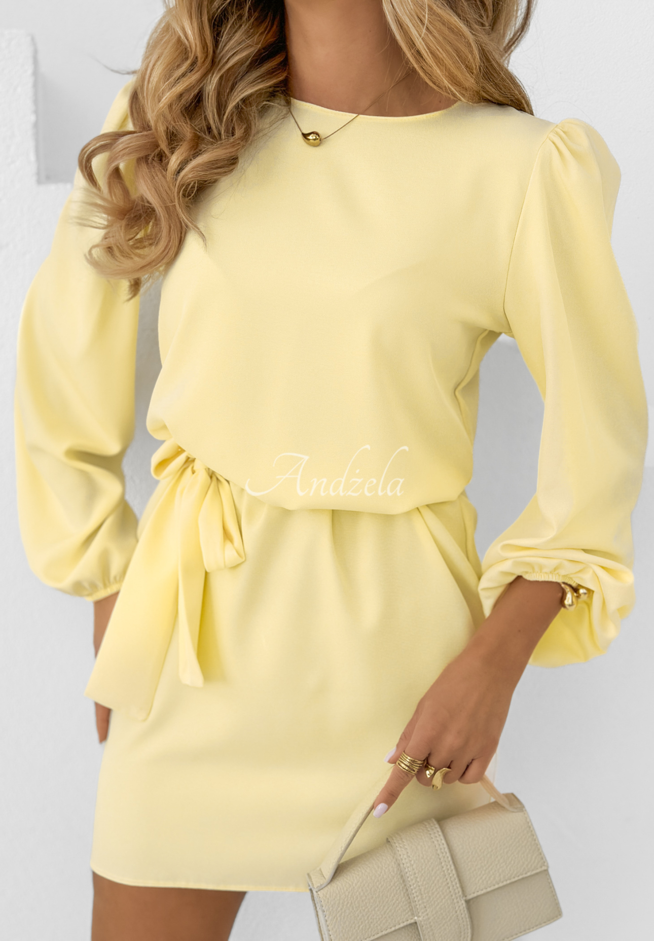 Dress with buffets and belt Crazy About You banana dress
