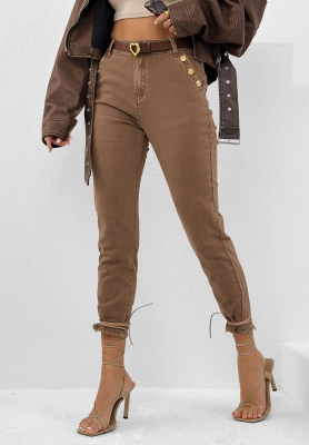 Skinny Jeans Don't Complicate It Schokoladenbraun