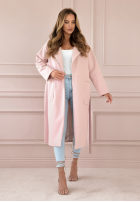 Długi płaszcz Colors Of Spring pudrowy róż