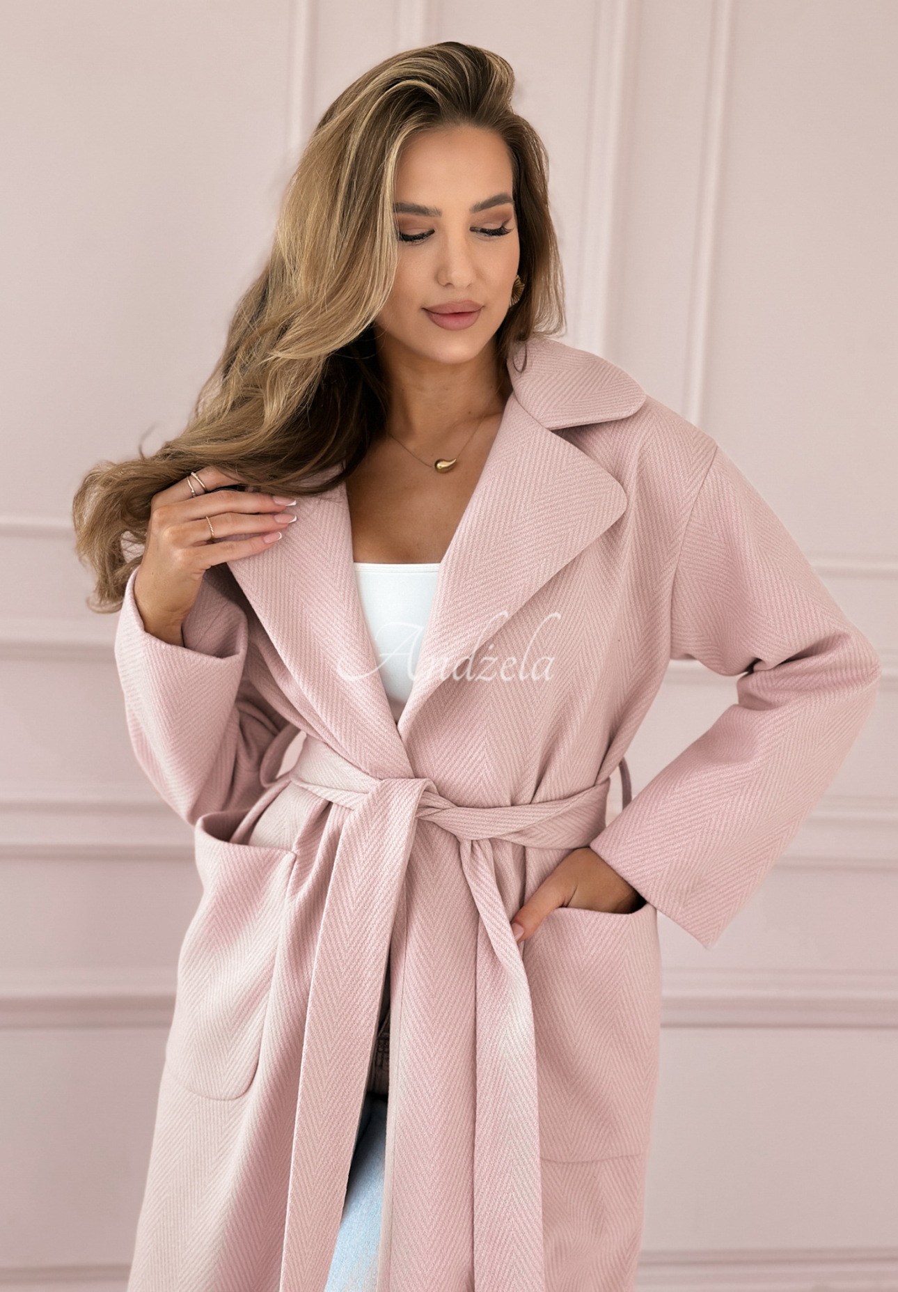 Colors Of Spring long coat powder pink