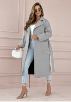 Długi płaszcz Colors Of Spring biało-czarny