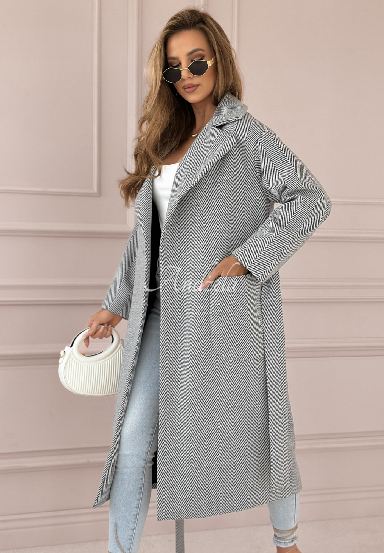 Colors Of Spring long coat white and black