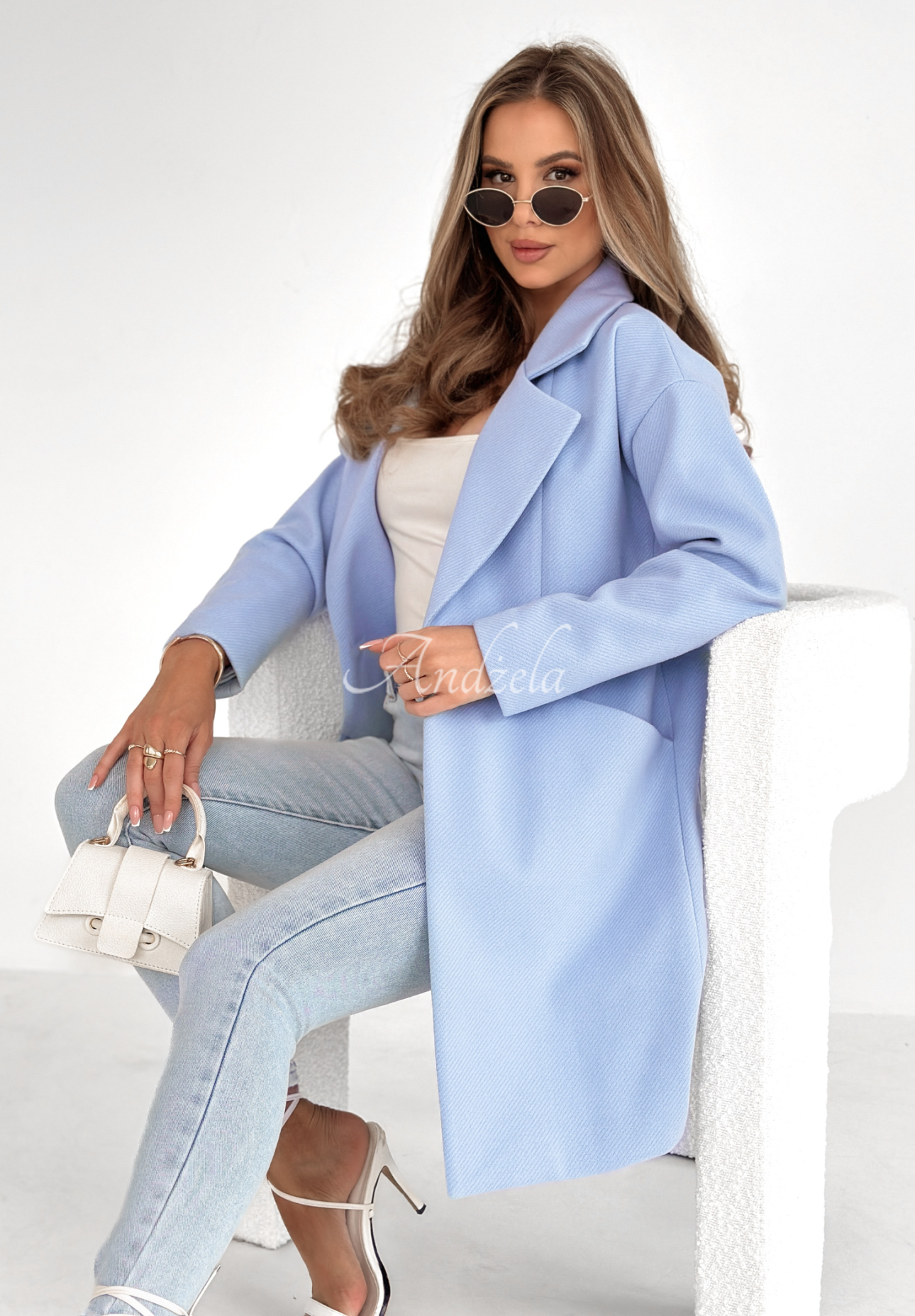 High Expectations coat light blue