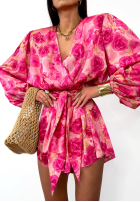 Krótki kwiecisty Jumpsuit La Milla Sun-Kissed Flowers różowo-Rot