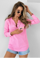 T-shirt z guzikami She Is Me różowy