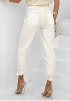 Spodnie z nadrukami i paskiem All About Me ecru