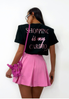 Plisowane spódnico-spodenki mini La Milla Casa De Moda ciemnoróżowe