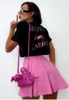 Plisowane spódnico-spodenki mini La Milla Casa De Moda ciemnoróżowe