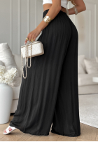 Wiskozowe spodnie wide leg Letter To Summer czarne