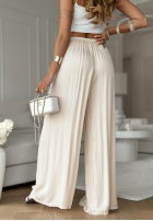 Wiskozowe spodnie wide leg Letter To Summer beżowe