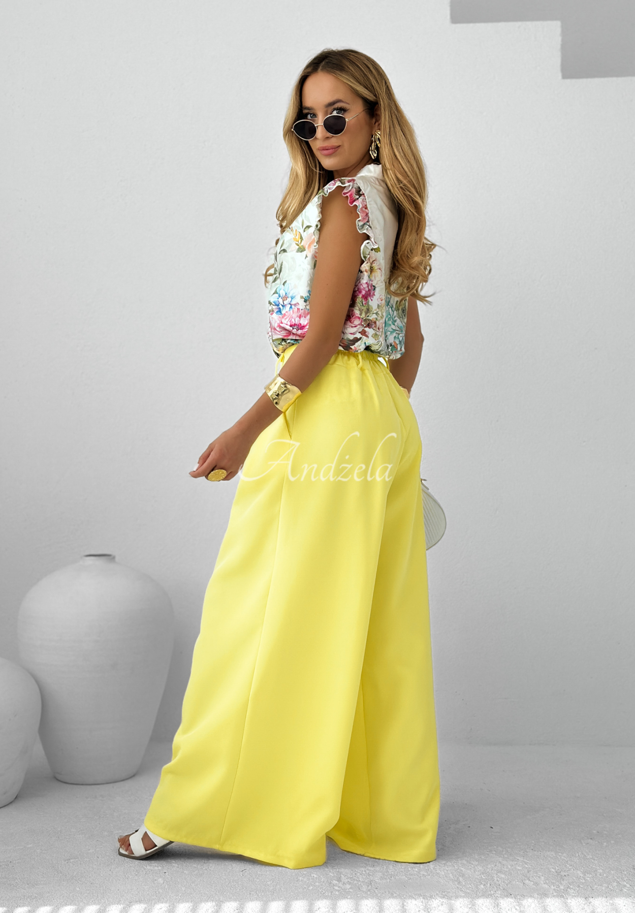 Geblümte Bluse Like A Butterfly Weiß