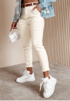 Spodnie jeansowe z paskiem Dreams And Desires białe