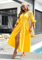 Kleid maxi Watching The Sunrise Bananengelb
