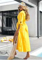 Sukienka maxi Watching The Sunrise bananowa