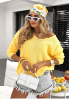 Pullover z dekoltem Caffe Latte Gelb