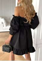 Sukienka Kleid im spanischen Stil z paskiem More Than That Schwarz