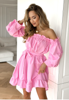 Sukienka Kleid im spanischen Stil z paskiem More Than That Rosa