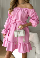 Sukienka Kleid im spanischen Stil z paskiem To Love Me Rosa