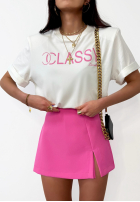 Spódniczka mini z rozcięciem Got My Attention różowa