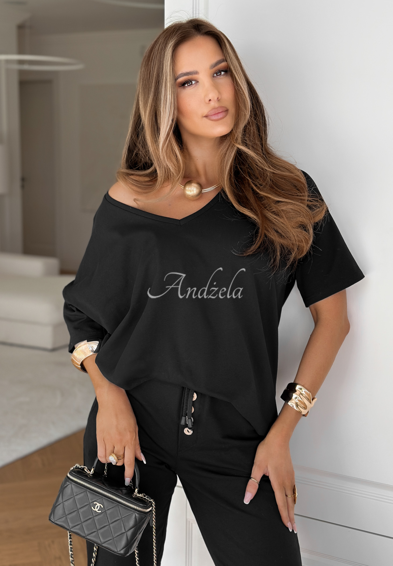 Meet Me Today fabric pants black