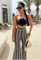 Gemustert Hose dzwony La Milla Sun-Kissed Shades Schwarz