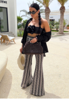 Wzorzyste spodnie dzwony La Milla Sun-Kissed Shades czarne