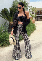 Gemustert Hose dzwony La Milla Sun-Kissed Shades Schwarz
