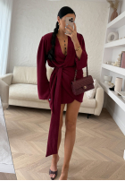 Krótki Jumpsuit z paskiem La Milla Don't Waste Time Weinrot